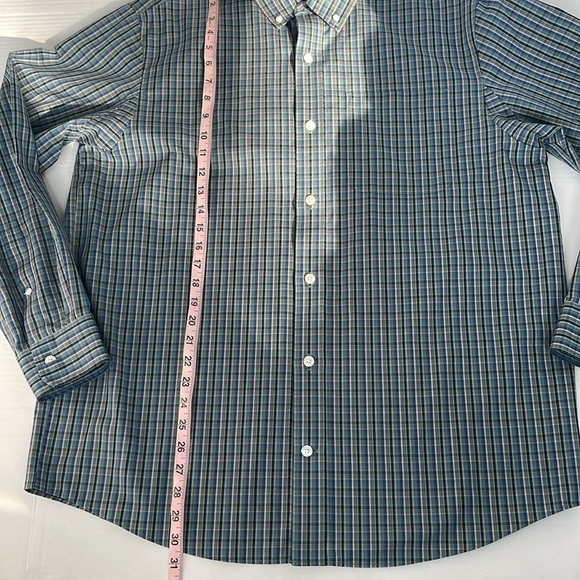 Duluth Trading Co Men’s Green Blue Plaid Cotton Casual Button Down Shirt Large - Picture 10 of 14
